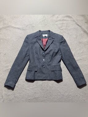 Barami Suit Set Womens 0 Skirt Blazer Vintage Gray Two Piece Work Office Lined